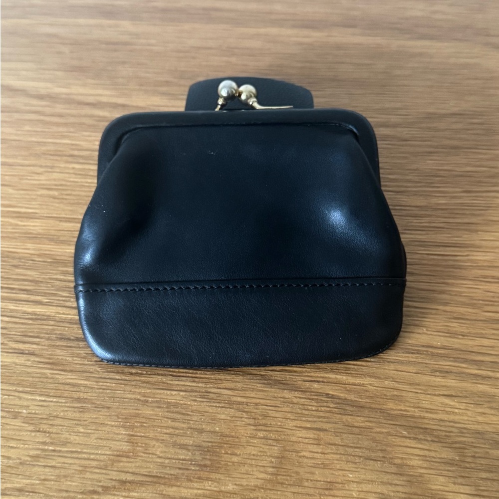 Coach Vintage‎  kiss lock pouch small coin purse black